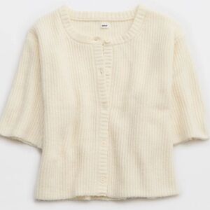 NWT Aerie Unreal Short Sleeve Cardigan, size medium